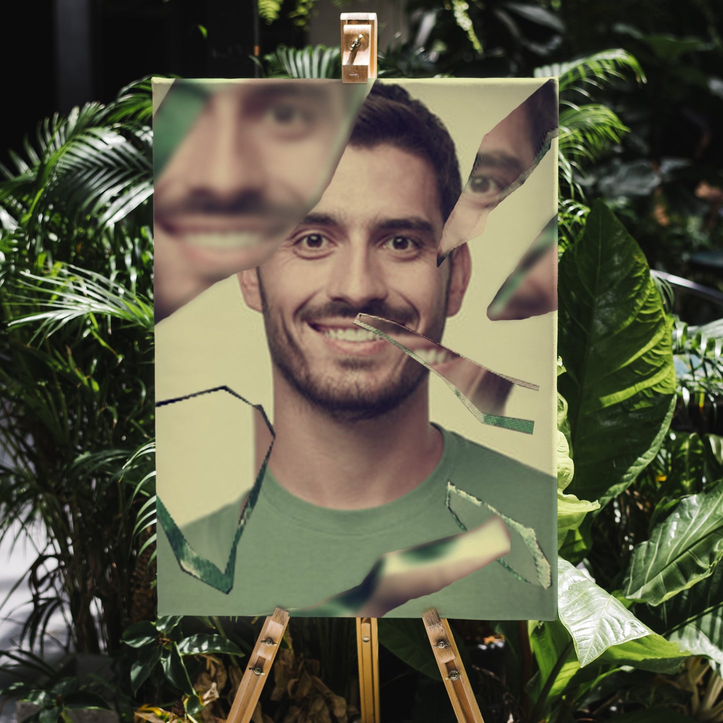 Tablou Canvas Personalizat cu poza ta - Efect de Geam Spart