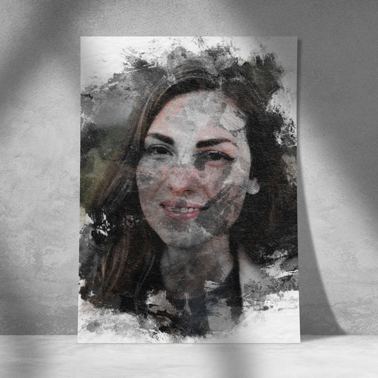Tablou Canvas Personalizat cu poza ta Efect Ink Smudge