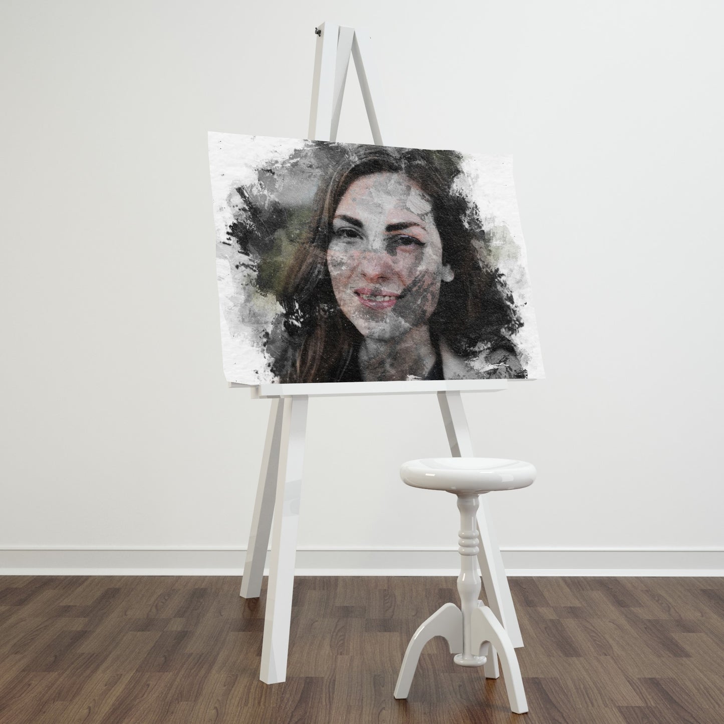 Tablou Canvas Personalizat cu poza ta Efect Ink Smudge