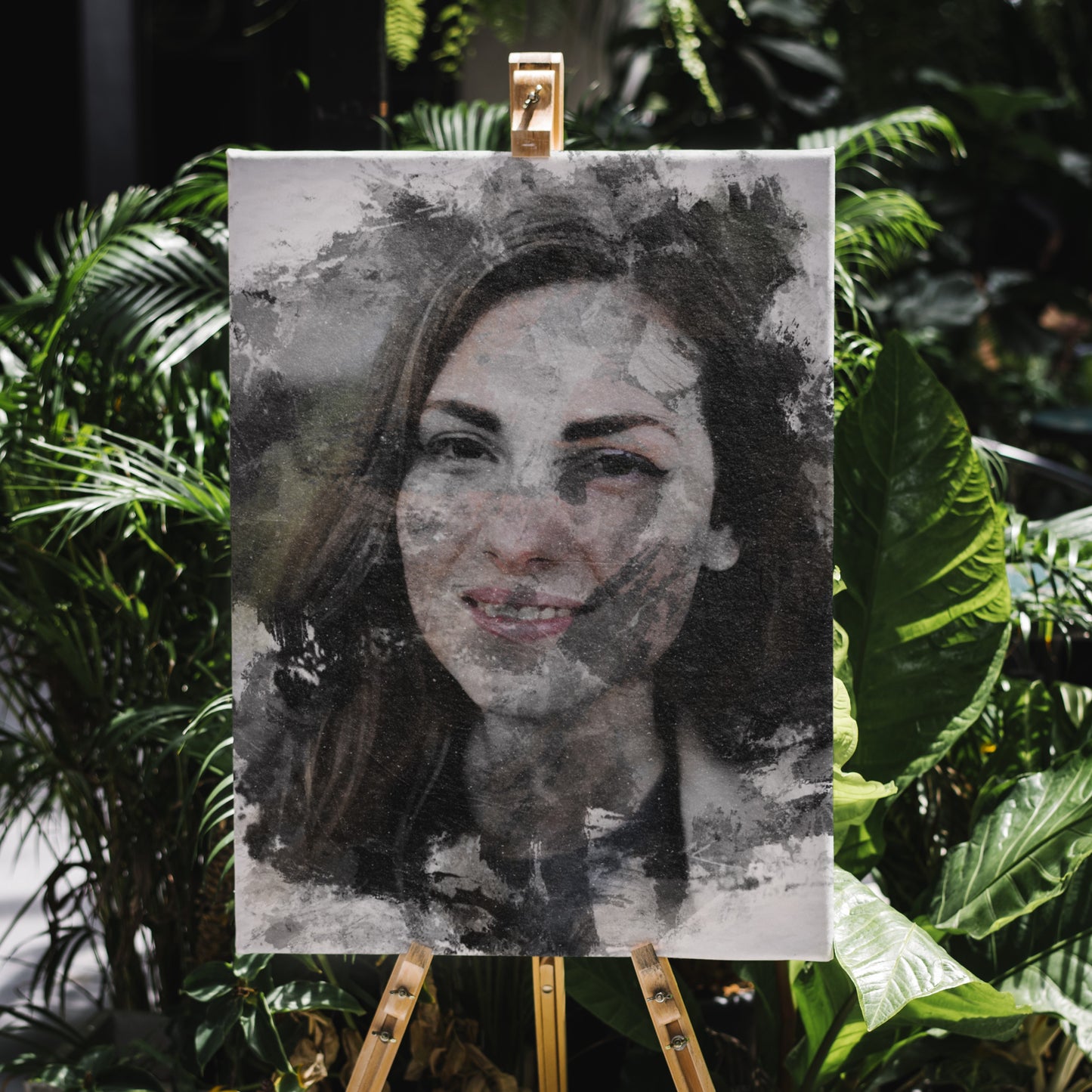 Tablou Canvas Personalizat cu poza ta Efect Ink Smudge