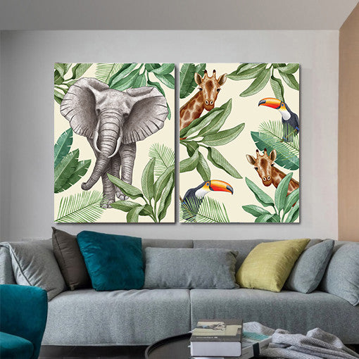 Set 2 Tablouri - Animale exotice