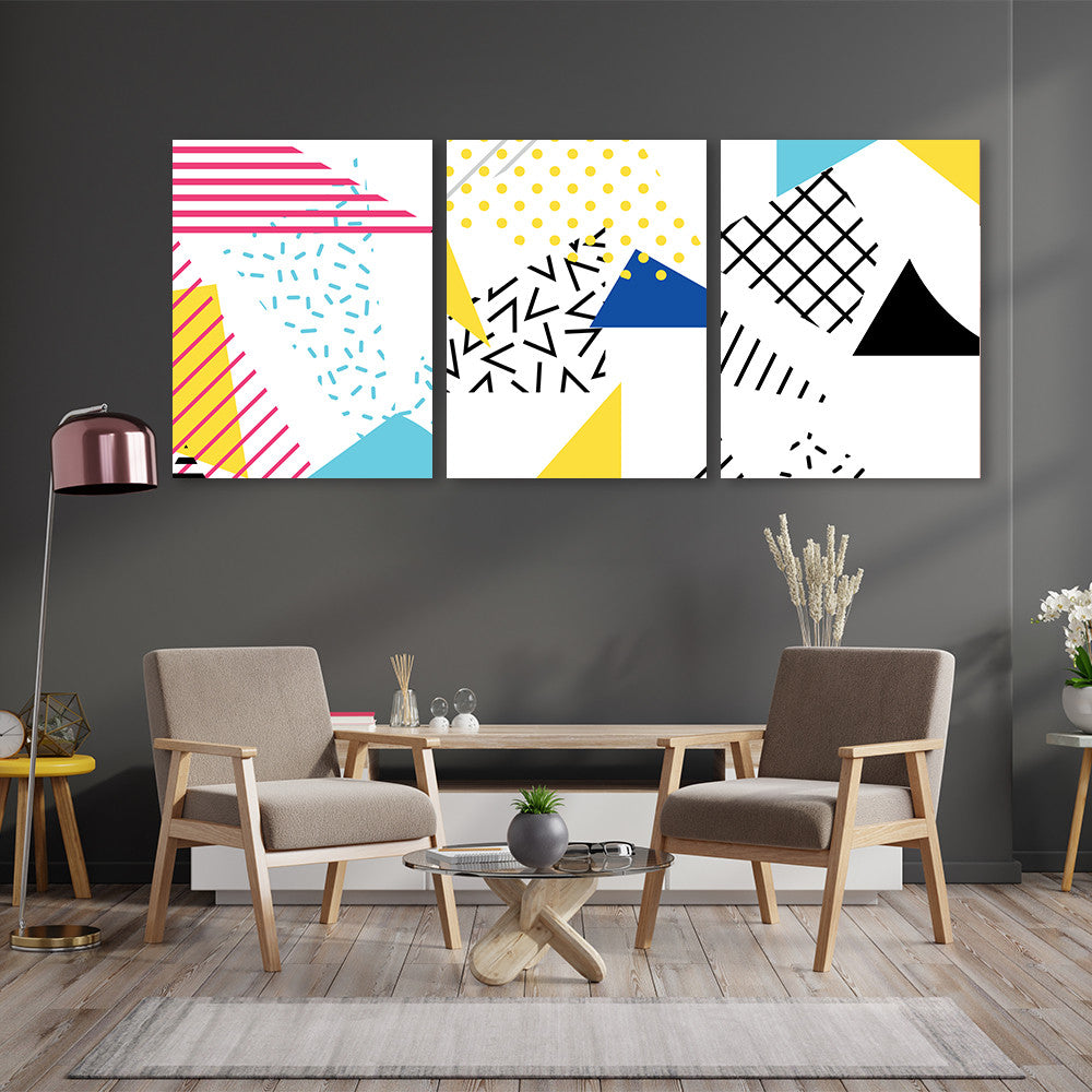 Set 3 Tablouri Abstract modern art