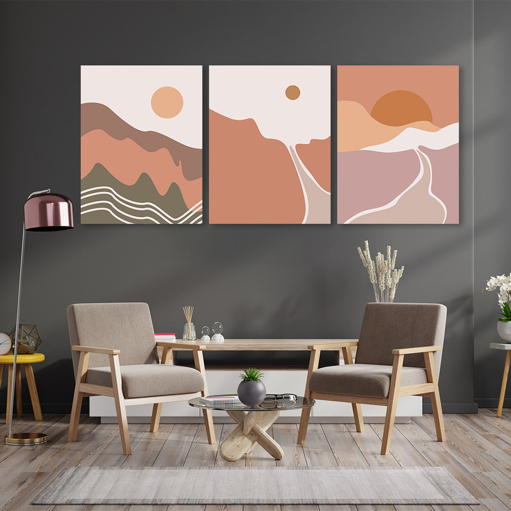 Set 3 Tablouri Abstract water streams