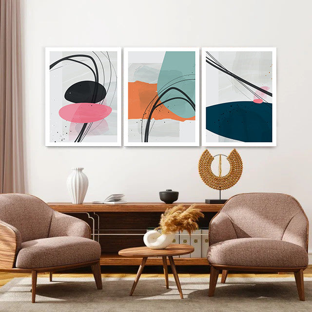 Set 3 Tablouri Abstract zen