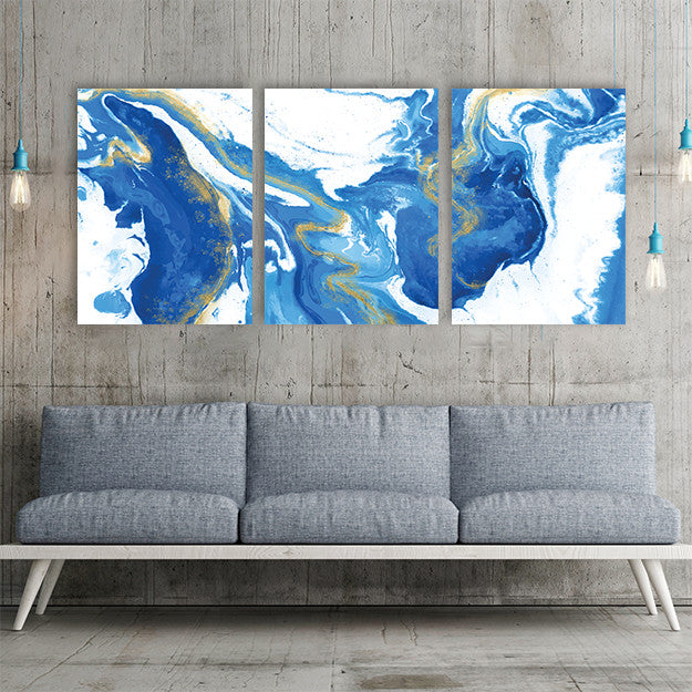 Set 3 Tablouri - Golden Rivers