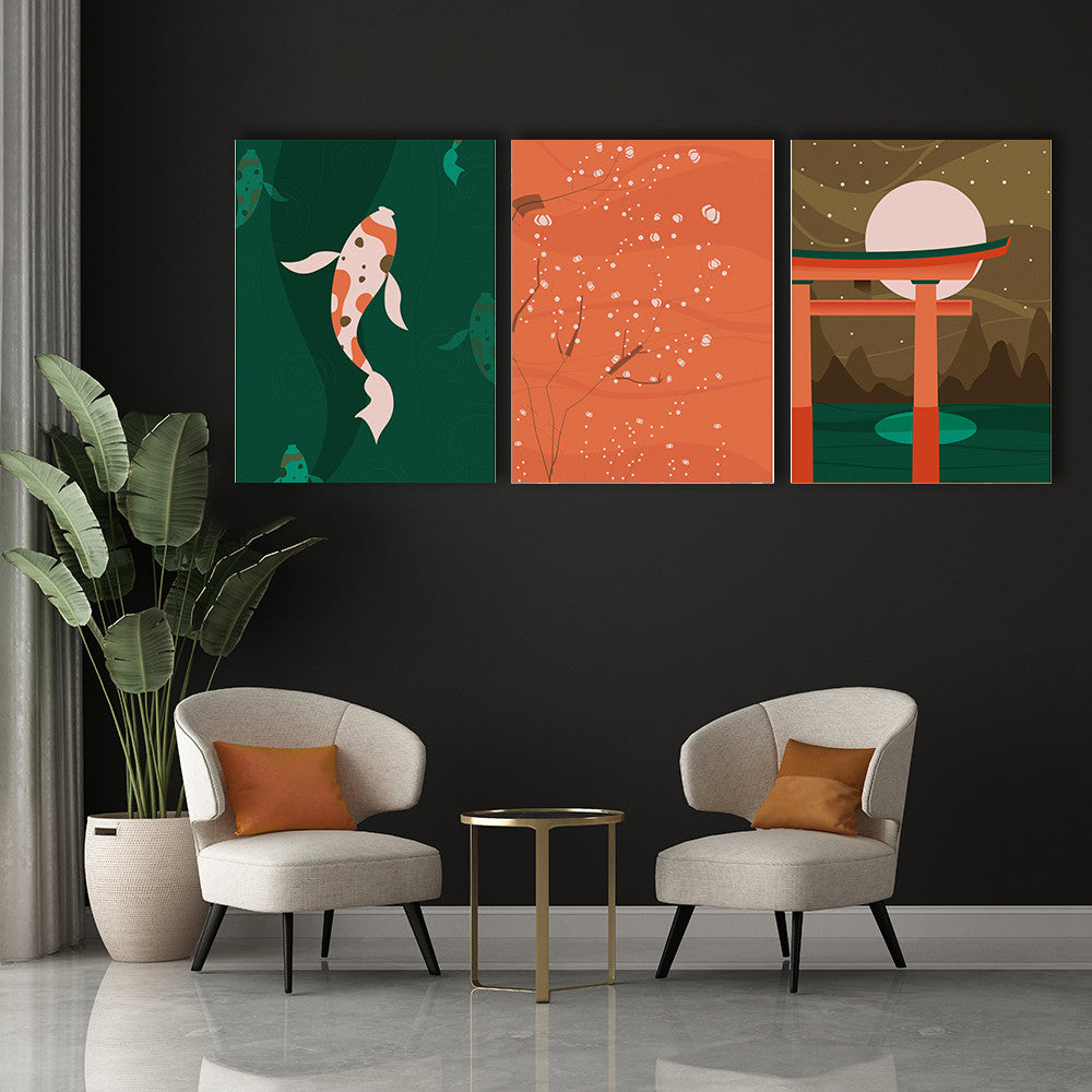 Set 3 Tablouri Minimalist japanese collection