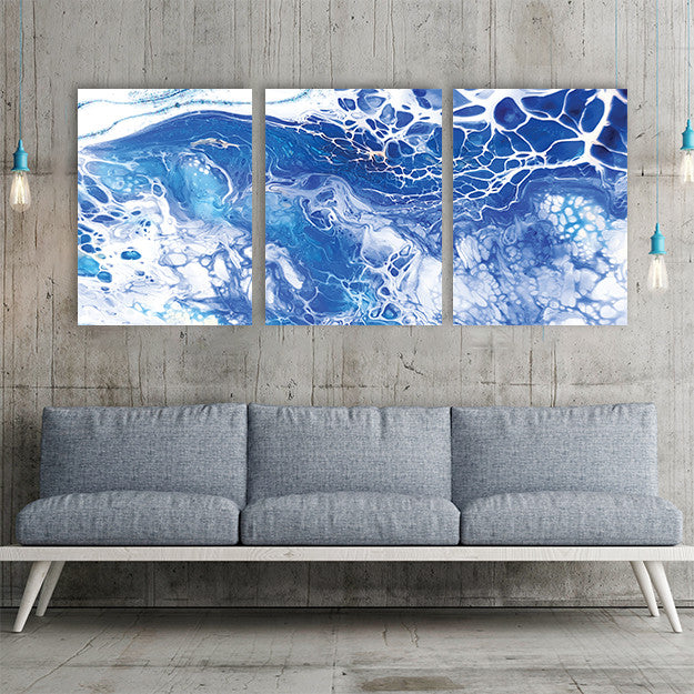 Set 3 Tablouri - Ocean Foam