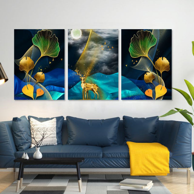 Set 3 Tablouri - Powerful abstract colors