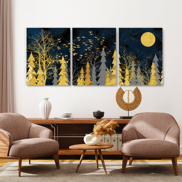 Set Tablouri Canvas - Golden Forest