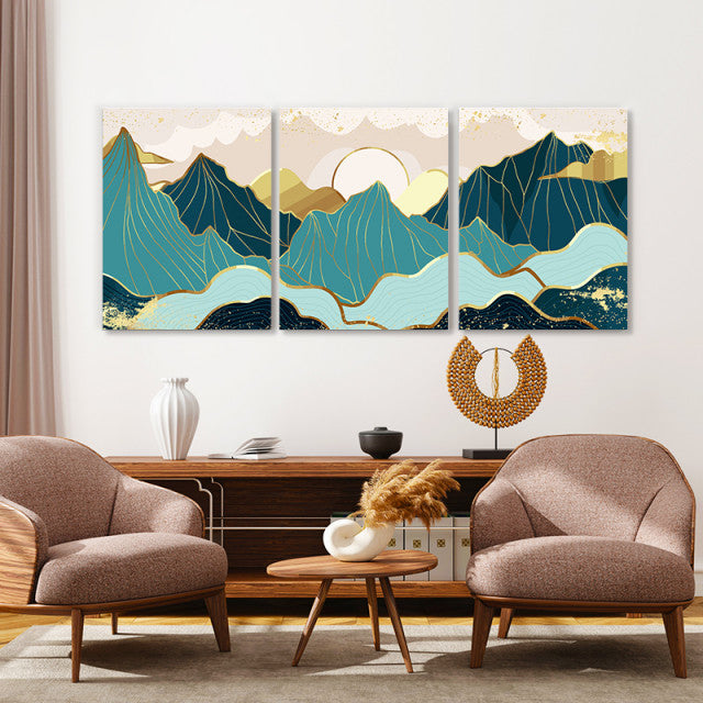 Set Tablouri Canvas - Golden Panorama