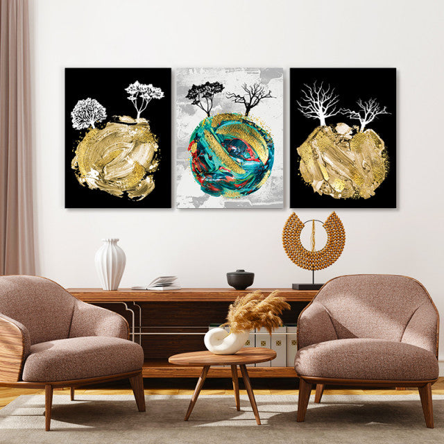 Set Tablouri Canvas - Imaginary Planet