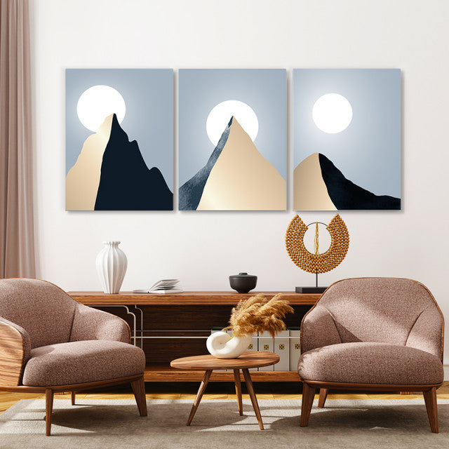 Set Tablouri Canvas - Solitary Mountain Peak