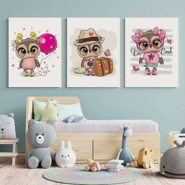 Set Tablouri Copii - Cute Owls