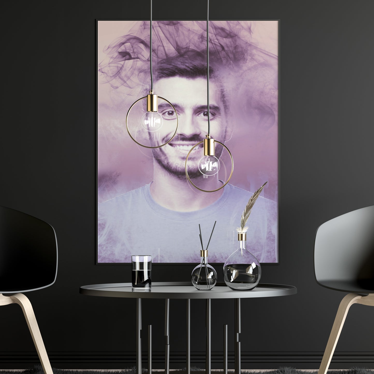 Tablou Canvas Personalizat cu poza ta Efect Smoke Particles