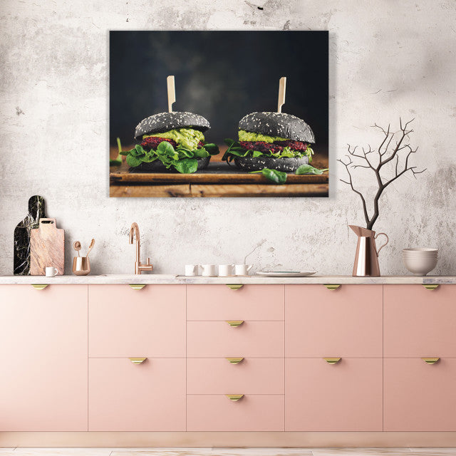 Tablou Bucatarie - Black Burgers