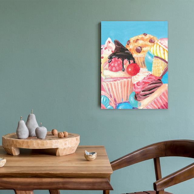 Tablou Bucatarie - Painted Cupcakes