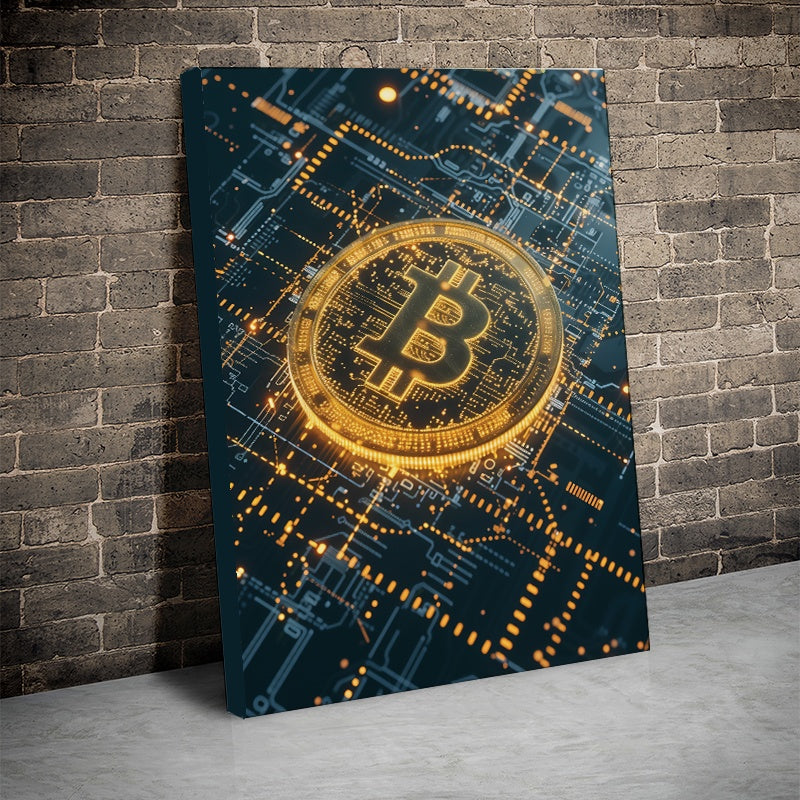 Tablou Canvas Inspirational - Digital Bitcoin