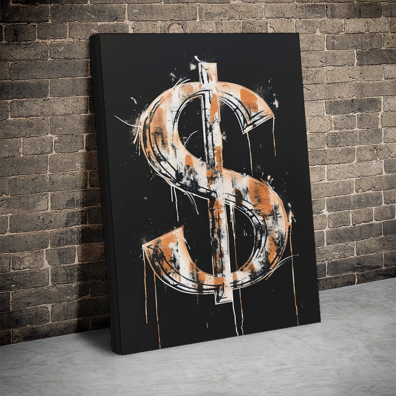 Tablou Canvas Inspirational - Dripping Dollar Sign