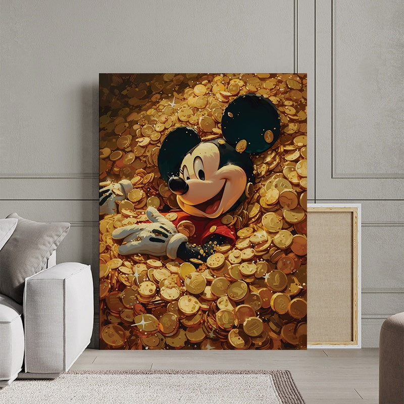 Tablou Canvas Inspirational - Golden Coins Shower