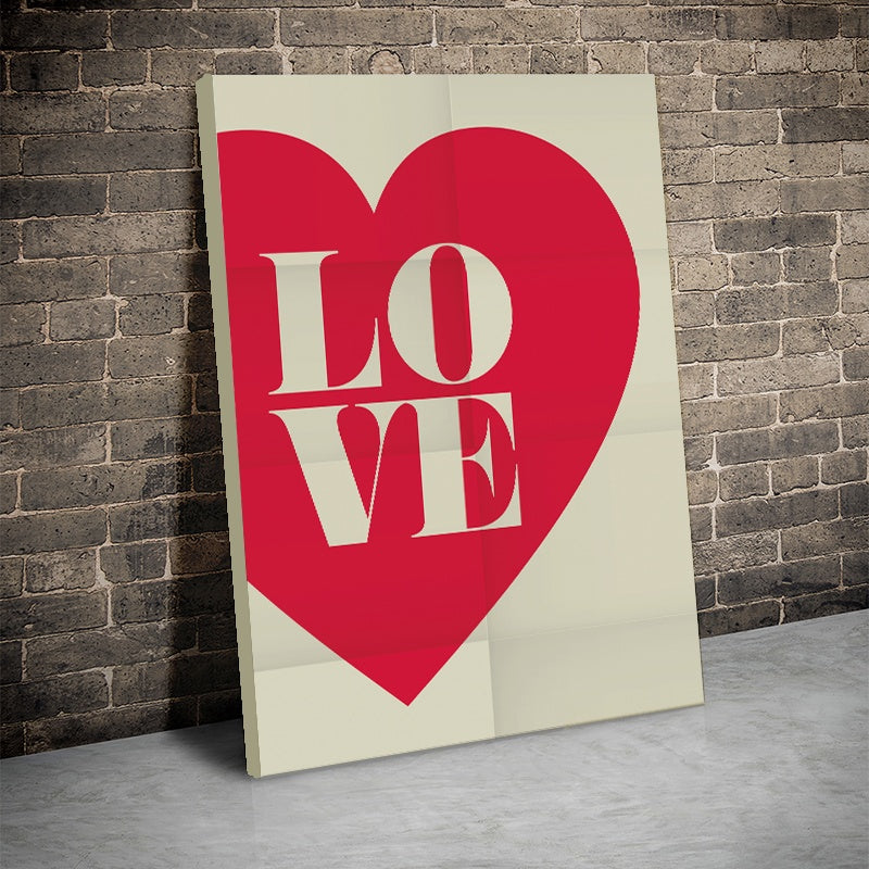 Tablou Canvas Inspirational - Heart on a Folded Paper