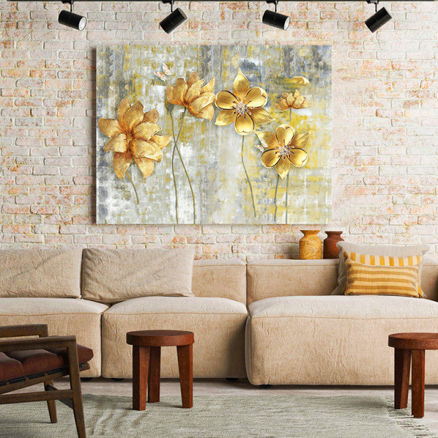 Tablou Canvas Painted Flowers