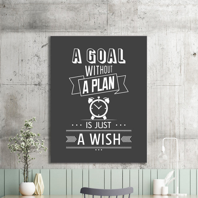 Tablou Motivational - A Goal Without A Plan