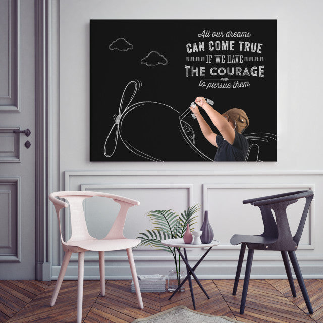 Tablou Motivational - All Dreams Can Come True If We Have The Courage