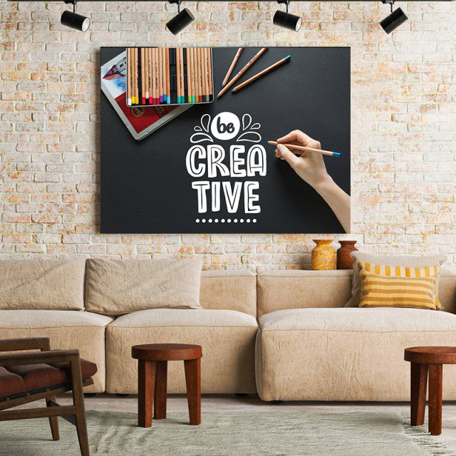 Tablou Motivational - Be Creative (Colored Pencils)