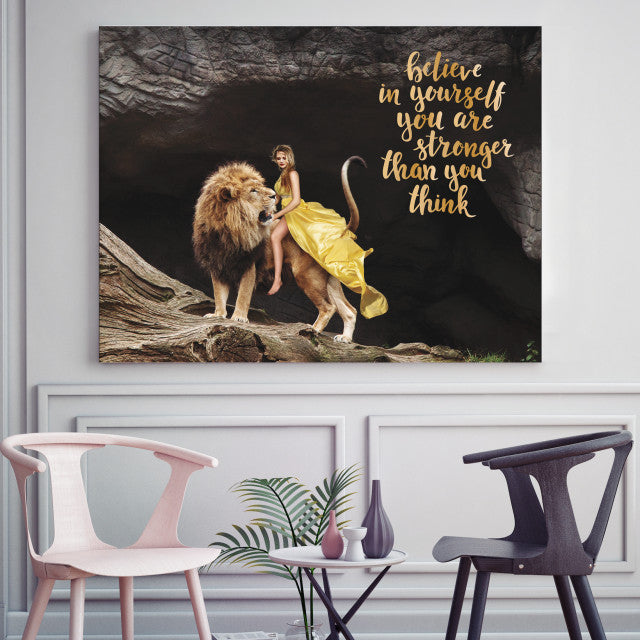 Tablou Motivational - Believe, You Are Stronger Than You Think