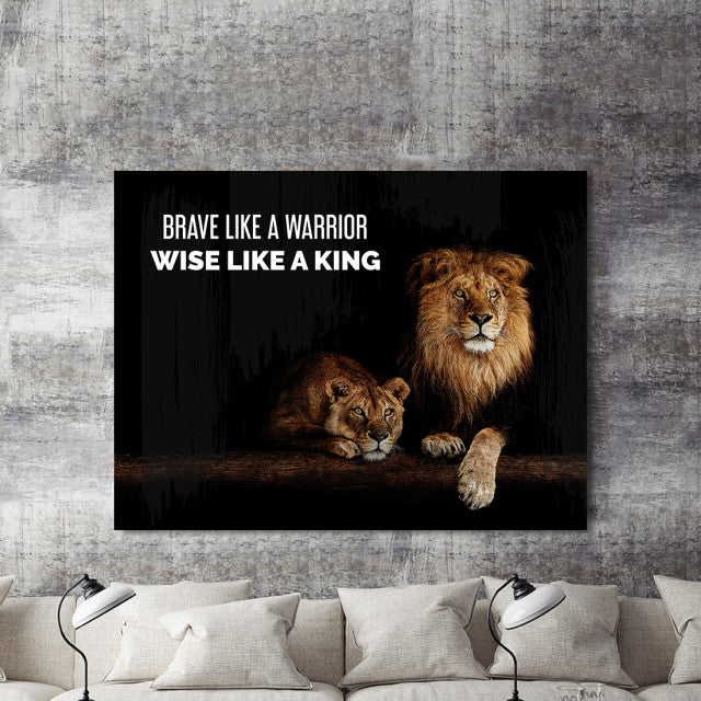 Tablou Motivational - Brave Like A Warrior