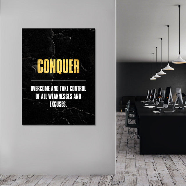 Tablou Motivational - Conquer