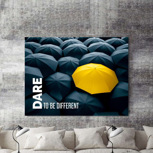Tablou Motivational - Dare To Be Different