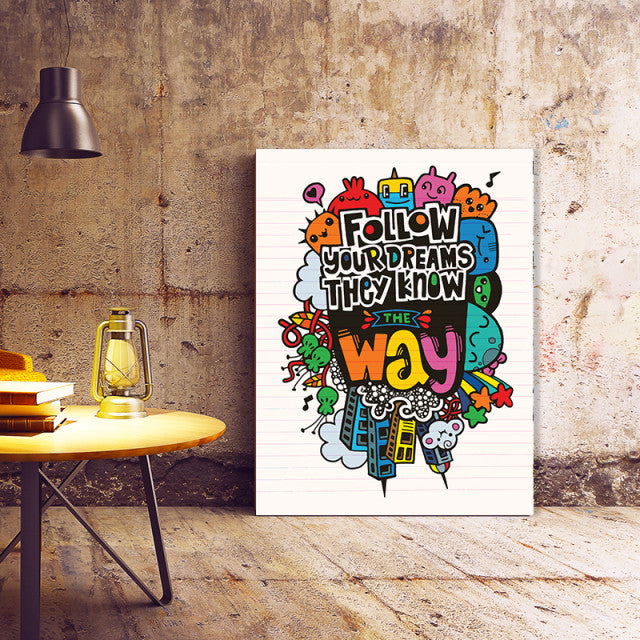 Tablou Motivational - Follow Your Dreams