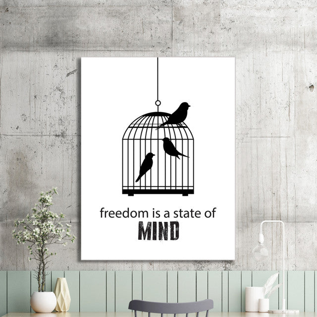 Tablou Motivational - Freedom Is A State Of Mind