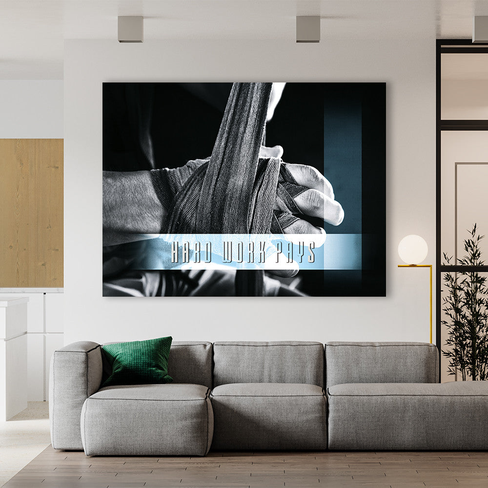 Tablou Motivational - Hard work pays (healing hands)
