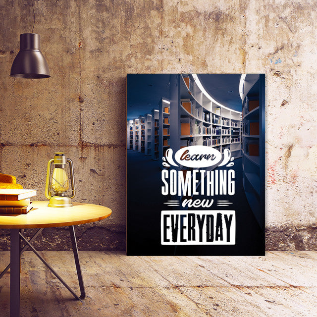 Tablou Motivational - Learn Something New (Library)