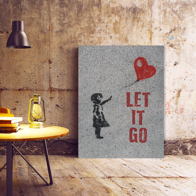 Tablou Motivational - Let It Go (Banksy)