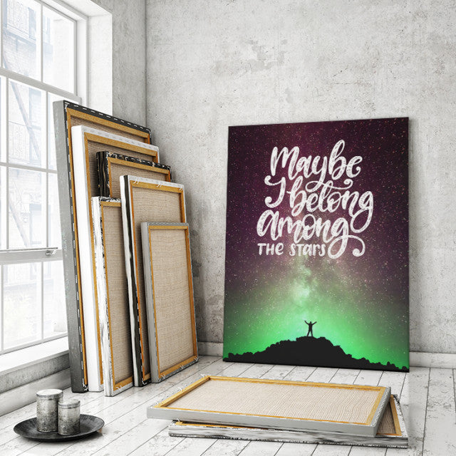 Tablou Motivational - Maybe I Belong Among The Stars