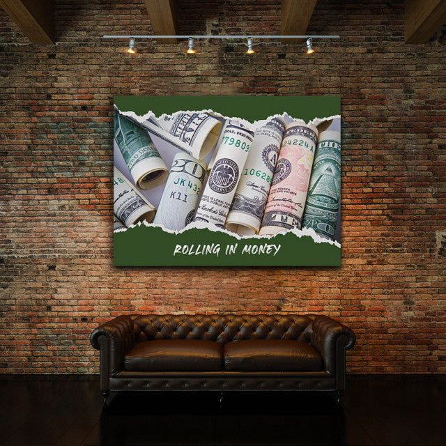 Tablou Motivational - Rolling In Money