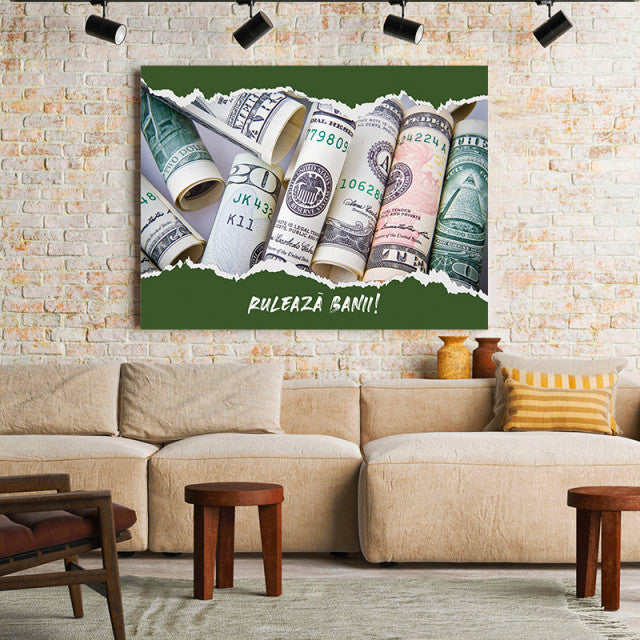 Tablou Motivational - Ruleaza Banii