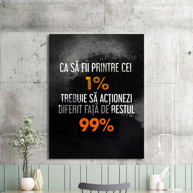 Tablou Motivational - Sa Fii Printre Cei 1%