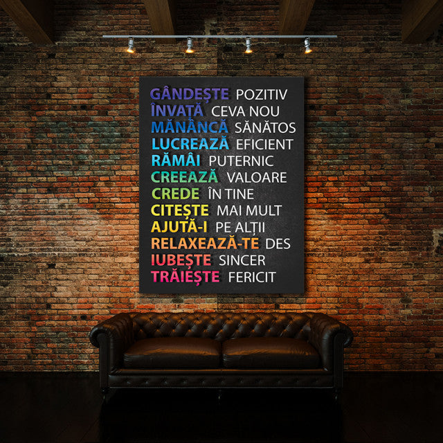 Tablou Motivational - Sfaturi De Viata