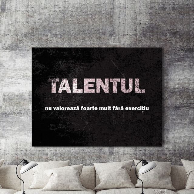 Tablou Motivational - Talentul Nu Valoreaza Foarte Mult