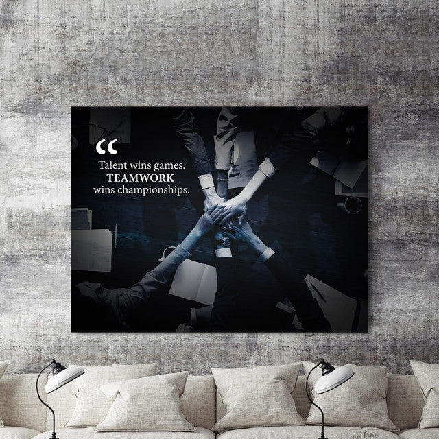 Tablou Motivational - Teamwork Wins Championships