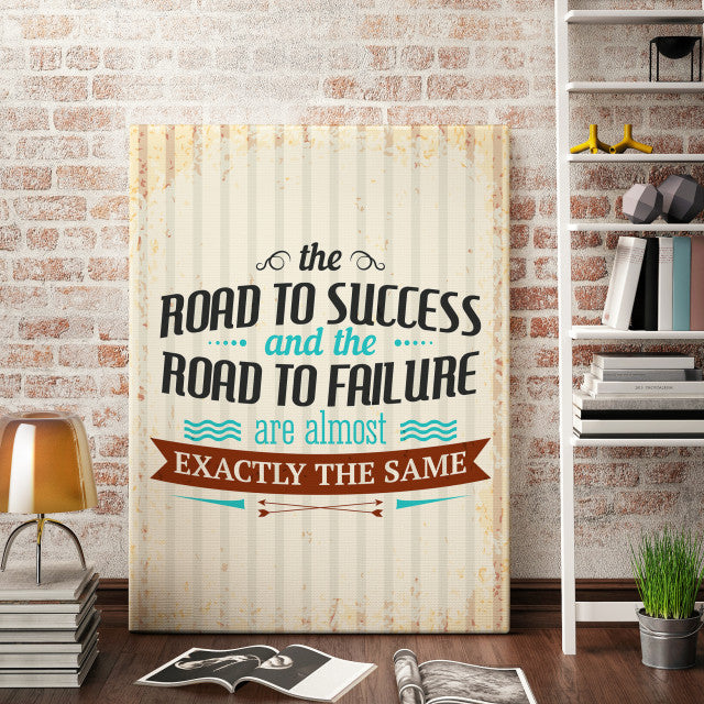 Tablou Motivational - The Road To Success And The Road To Failure