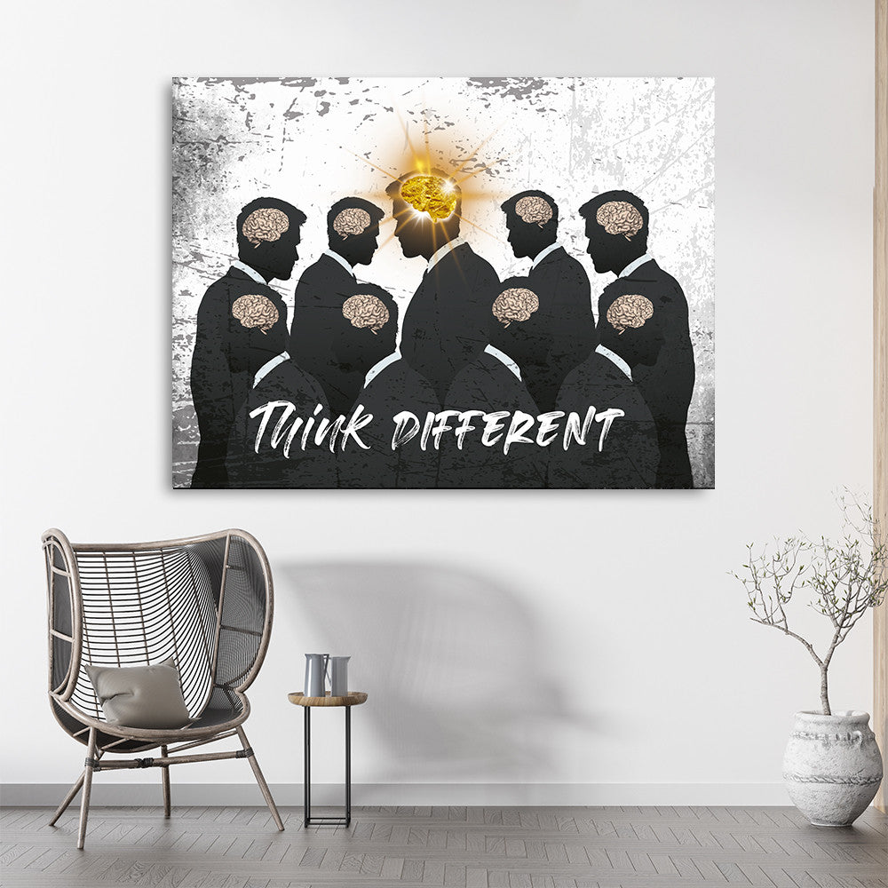 Tablou Motivational - Think different (suits)