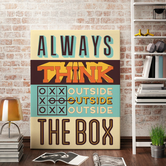 Tablou Motivational - Think Outside The Box