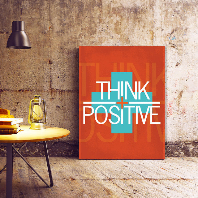 Tablou Motivational - Think Positive (Plus Sign)