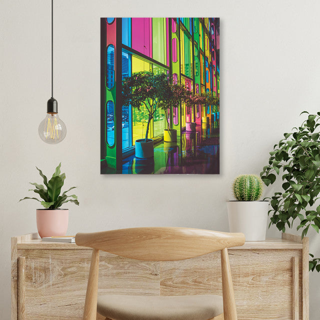 Tablou Office - Geamuri Multicolore