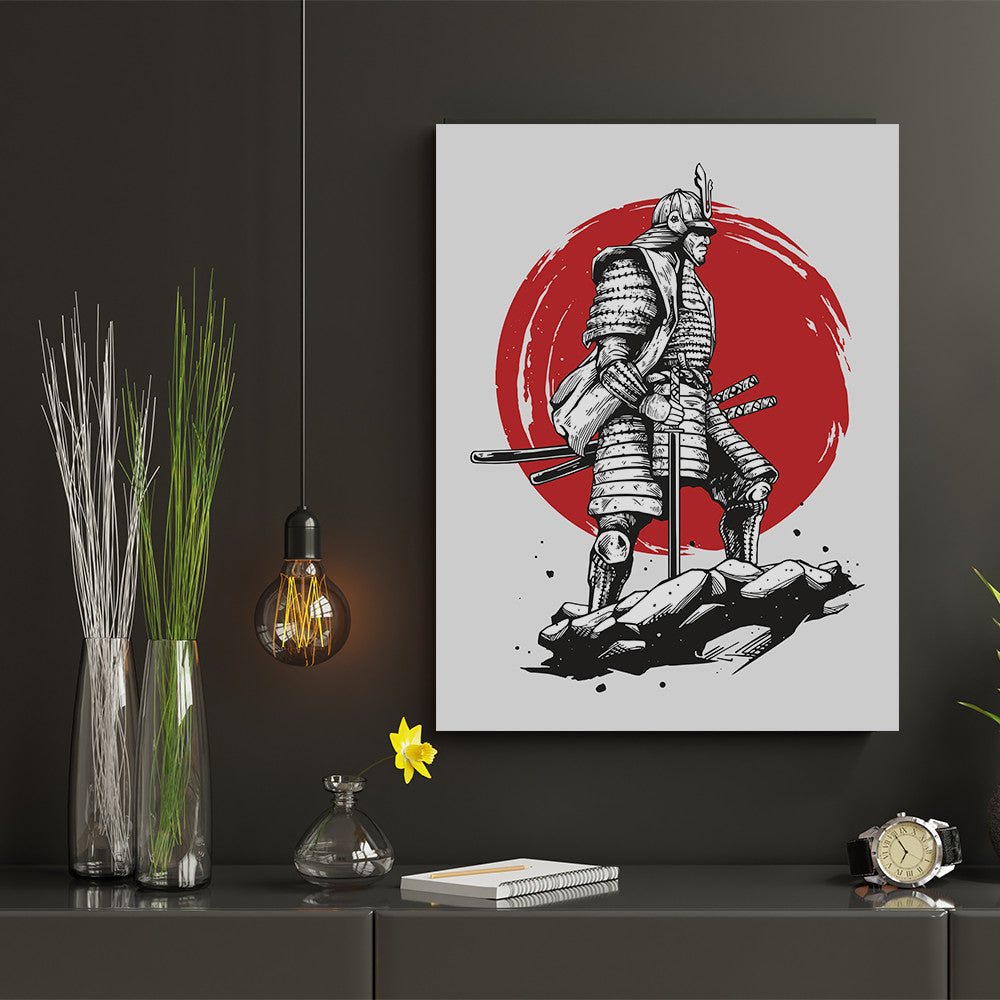 Tablou Samurai on a rock